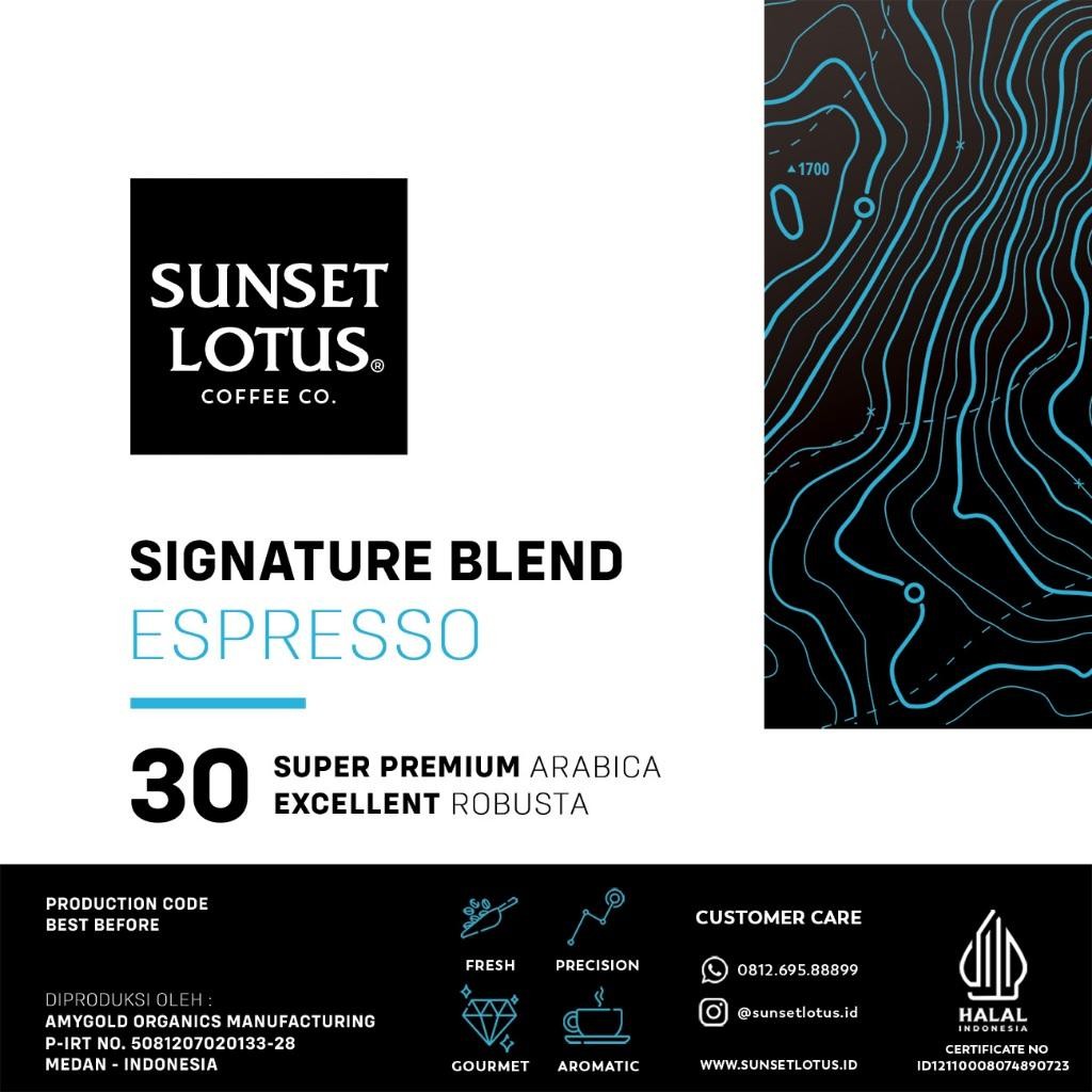 

Kopi Sunset Lotus Signature Blend Series Coffee Bean Biji Bubuk Coffe Terbaru Best Quality 100% Original