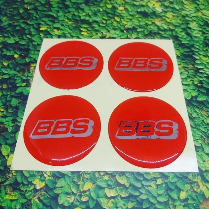 ready Cutting Sticker Timbul LOGO BBS untuk Dop Tutup Velg Racing Mobil 55mm