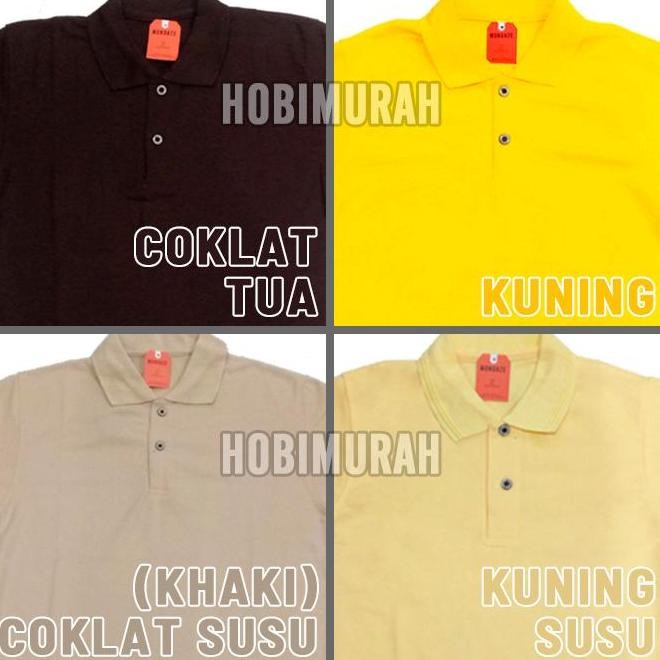 BARU Kaos Polo PENDEK - JUMBO  4XL 5XL  - Pria Wanita  |  Kerah Polos Jumbo  |  Mondaze