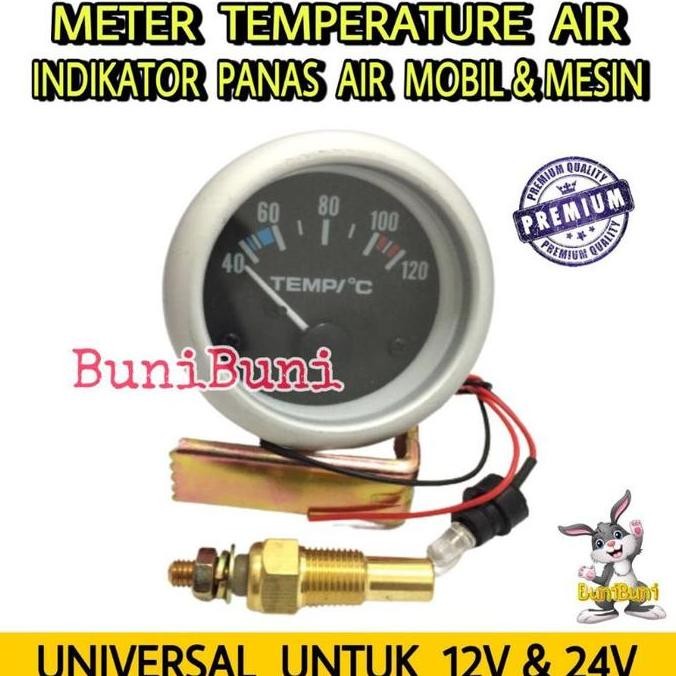 Meter Ampere Panas / Amper Meter Temperatur Suhu Air Untuk Mobil & Mesin (TANPA KABEL)