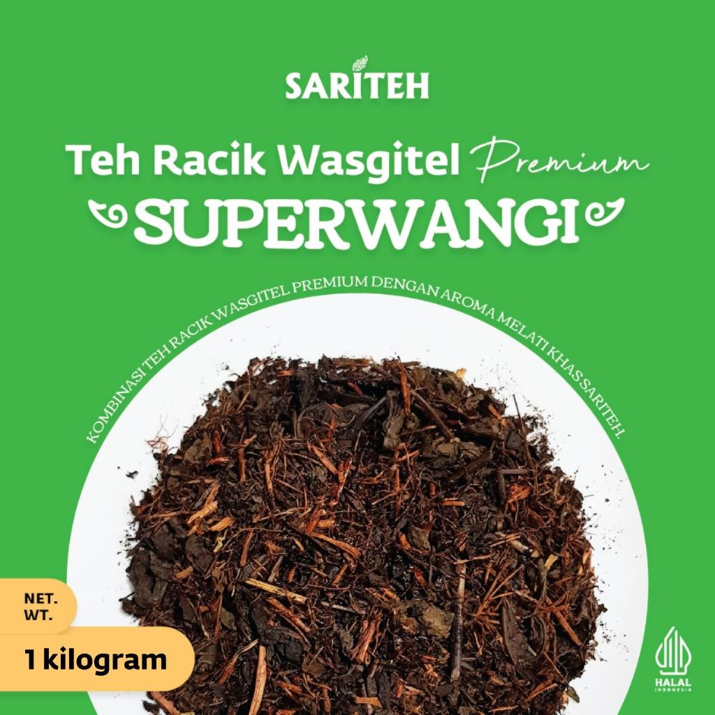 

Sariteh Indonesia Teh Racik Wasgitel Premium Superwangi Jasmine - Teh Melati Khas Jawa - 1 Kg Termurah Best Quality 100% Original