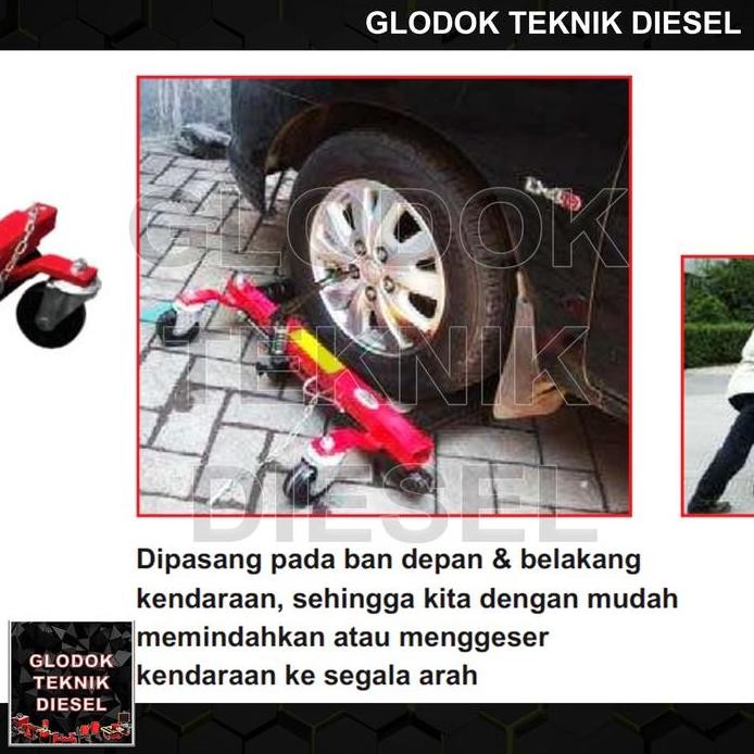WIPRO Dongkrak Hydraulic Vehicle Positioning Jack Ban Mobil 13 Inch