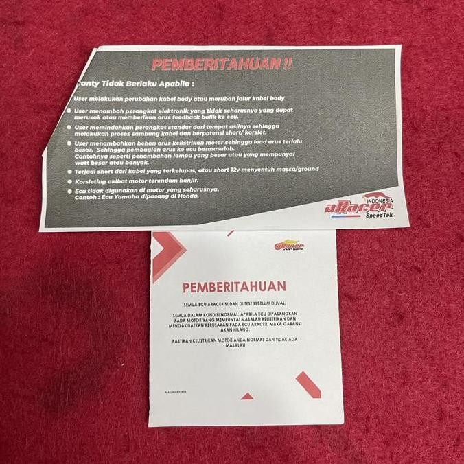 ECU ARACER RC MINI X SONIC 150