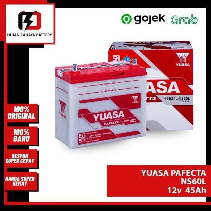 Aki Mobil YUASA PAFECTA NS60L / NS-60-L / NS 60 L - Aki COROLLA ALTIS