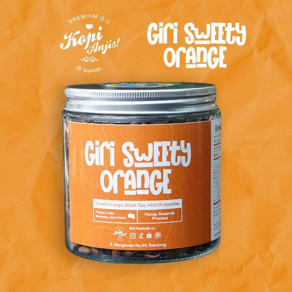 

Kopi Anjis-Biji Kopi Arabika Giri Sweety Orange 200 Gram - Specialty Roast Beans (Giri Senang Honey Hybrid Anaerob) New Best Quality 100% Original