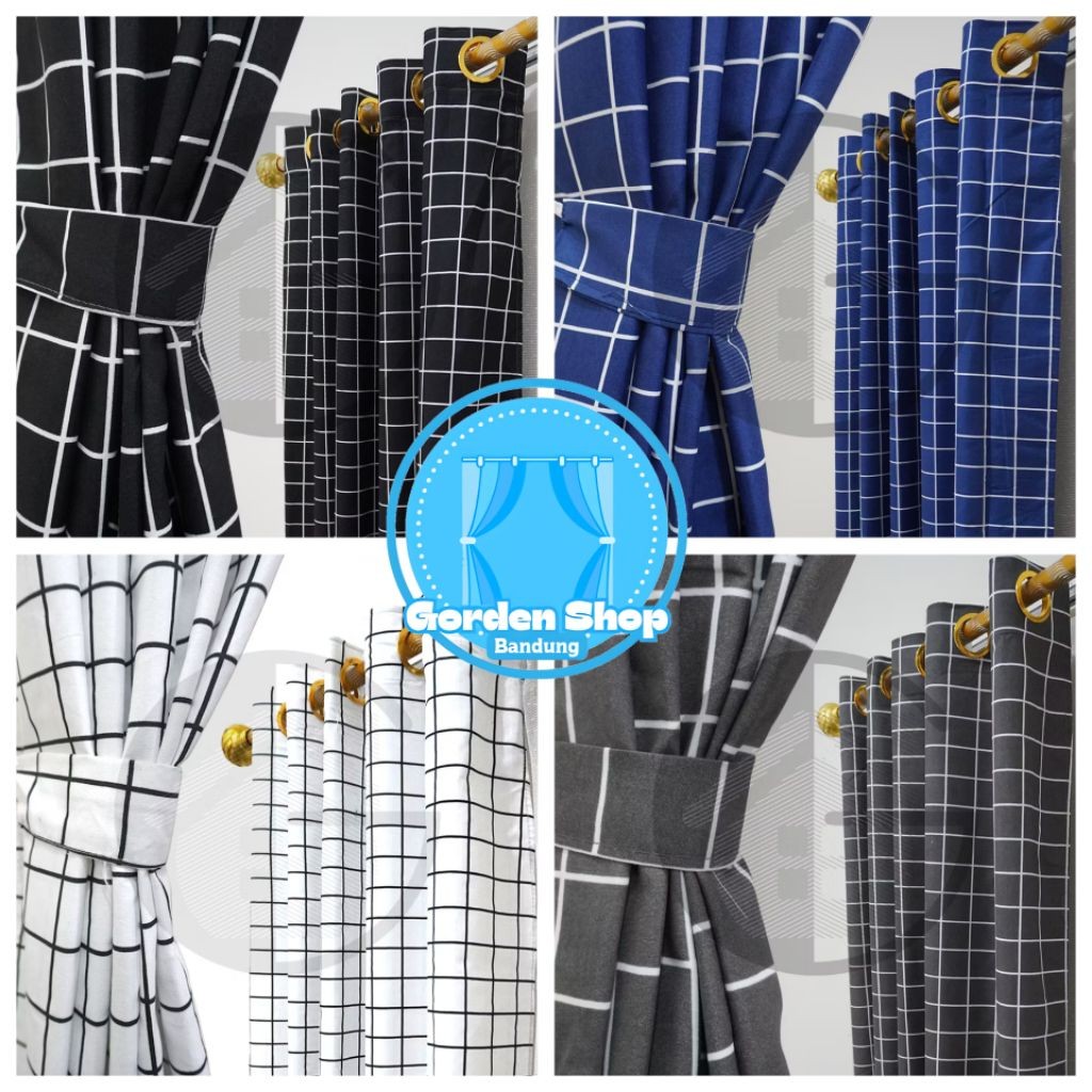 GORDEN JENDELA PINTU MINIMALIS MOTIF KOTAK-KOTAK