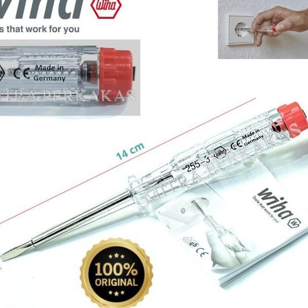 Obeng Test Pen Wiha 220250 V Pengukur Arus Listrik Made In Germany