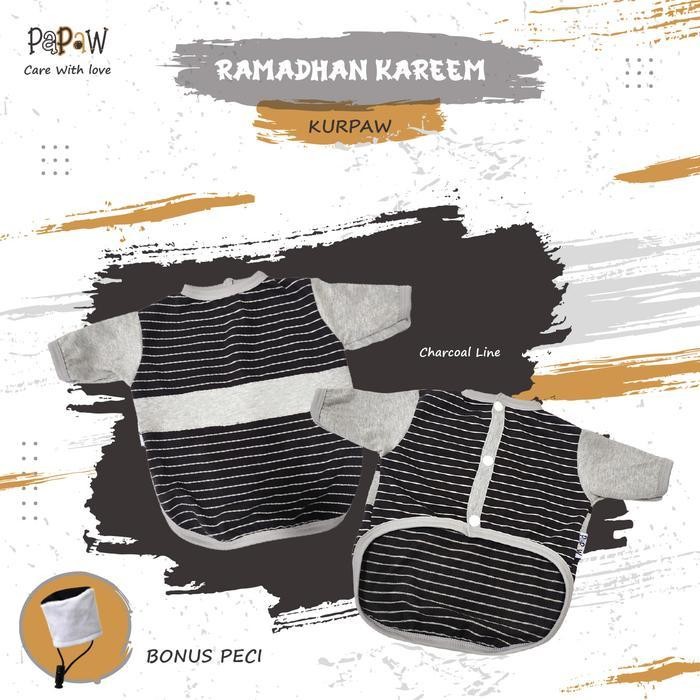 Kemeja Baju Kucing Muslim Kurta Koko Lebaran Anabul Cowok Lucu Murah Kostum Ramadhan Kurpaw