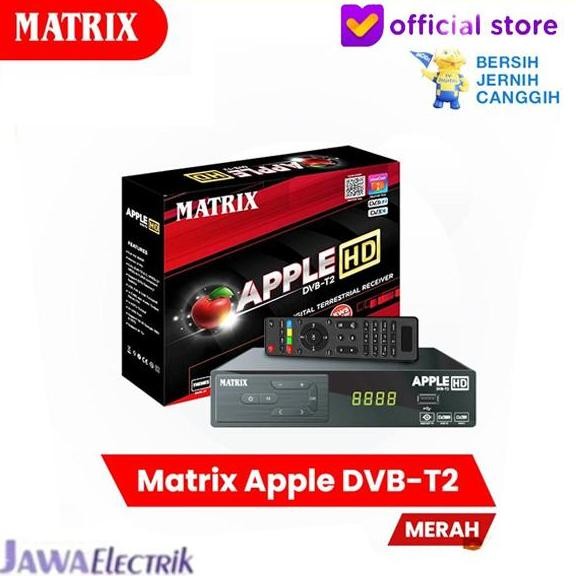 Set Top Box Matrix Apple Merah+ Kabel Hdmi + Wifi Dongle