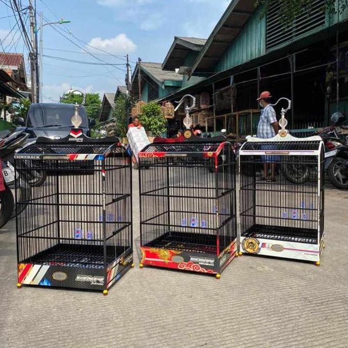 Sangkar Kandang Kotak No 2 BNR B&R Decal Hitam Terbaru Asli