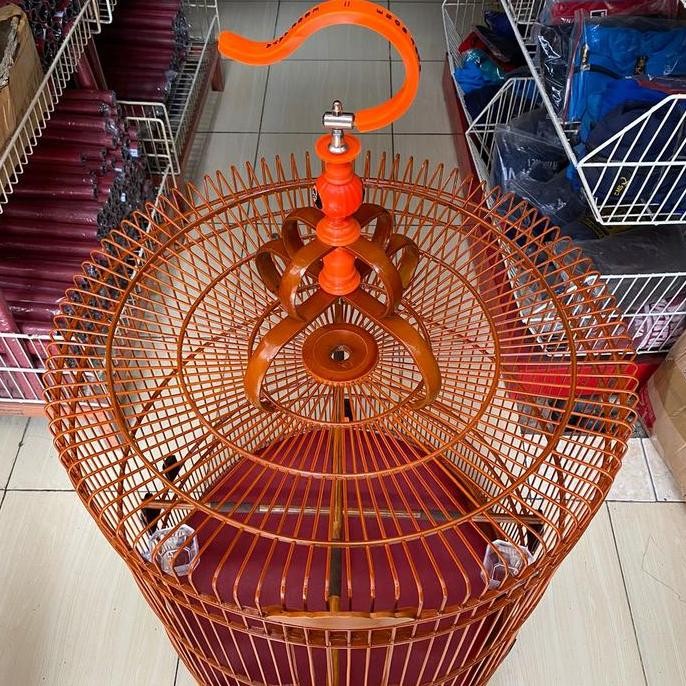 SANGKAR KANDANG MURAI EBOD JAYA COKLAT NATURAL KLASIK NO 2