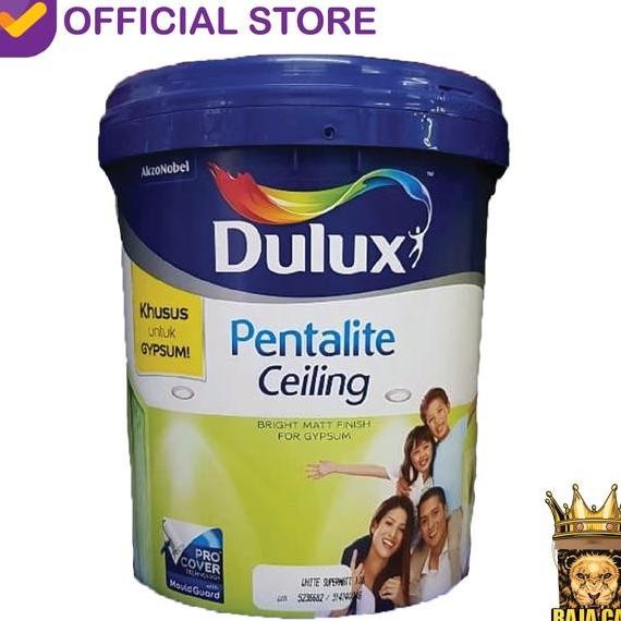 Cat Plafon Tembok Gypsum Dulux Pentalite Ceiling Putih 25 Kg Pail
