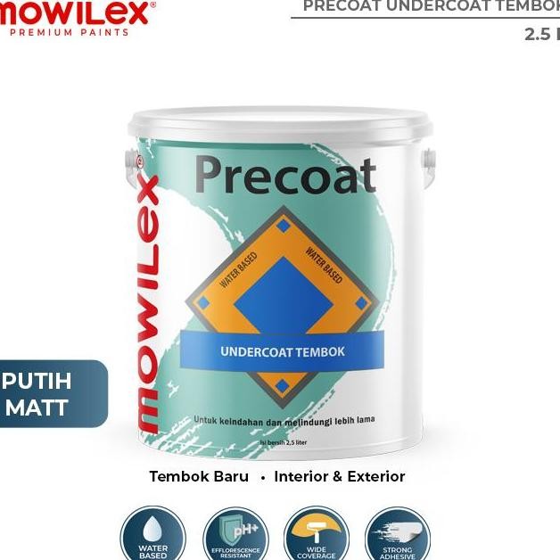 Mowilex Precoat Undercoat Uct Cat Dasar Tembok 2.5 Ltr
