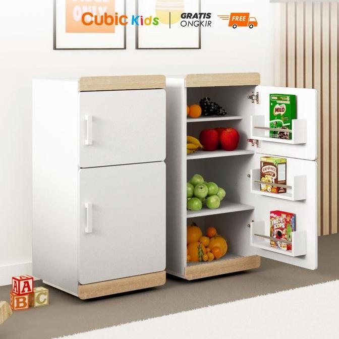 [LAOUT] CUBIC KIDS LEMARI SERBAGUNA / LEMARI KULKAS MAINAN ANAK / COCO FRIDGE