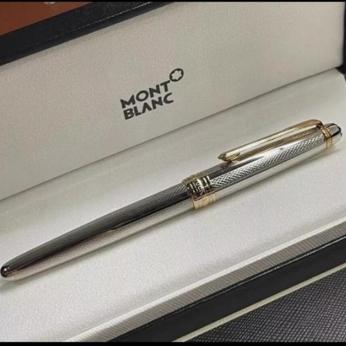 

Ballpoint Mewah Business Work Mb Meisterstuc Silver Brush Lengkap Dengan Box Exlusive Co