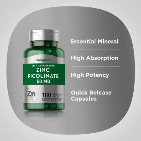 Zinc Picolinate 50 mg, Pipingrock Zinc Picolinate 180 capsule