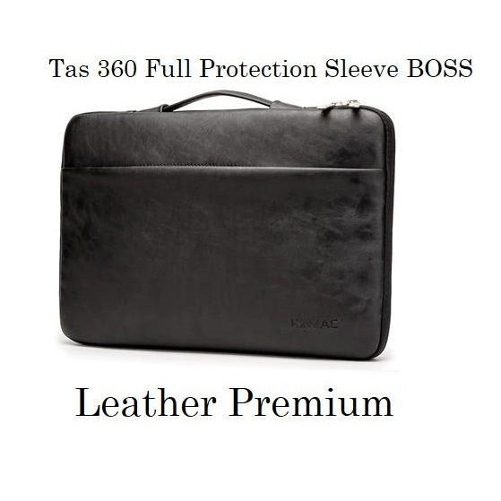 Samsung Galaxy Tab S8 Plus 12.4 Inch Tas Sleeve Genuine Leather Black Co