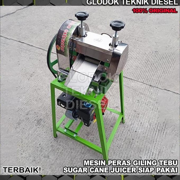 

Terlaris Mesin Gilingan Peras Sari Tebu + Rangka + Engine Penggerak Bensin Gx 200 Sugar Cane Machine 250 A C Original Terbaik