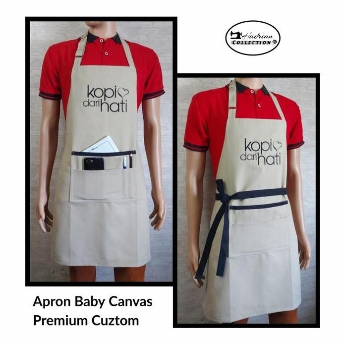 

Terlaris Celemek Apron Kanvas Cuztom Bordir Logo