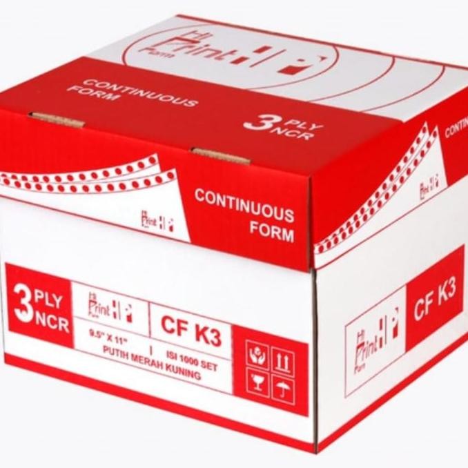 

CONTINUOUS FORM 3 PLY 9.5 X 11/2 HI- PRINT(ISI 2000 SHEETS)