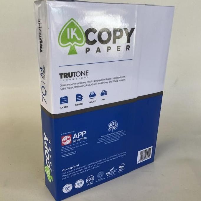 

New Product - Kertas Hvs / Kertas Photocopy A4 70 Gr Ik Copy Paper / Copy Paper Kiarastoreku