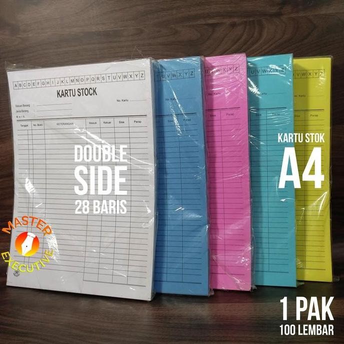 

New Product - [Pak - 100 Lembar] Kartu Stok A4 - Catatan Stock Gudang Kiarastoreku