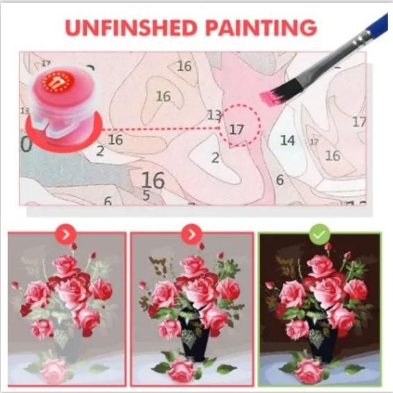 

HJK READY STOCK [40x50cm] DIY Paint By Numbers Oil Painting Kit Canvas Paint by Numbers Terbaru