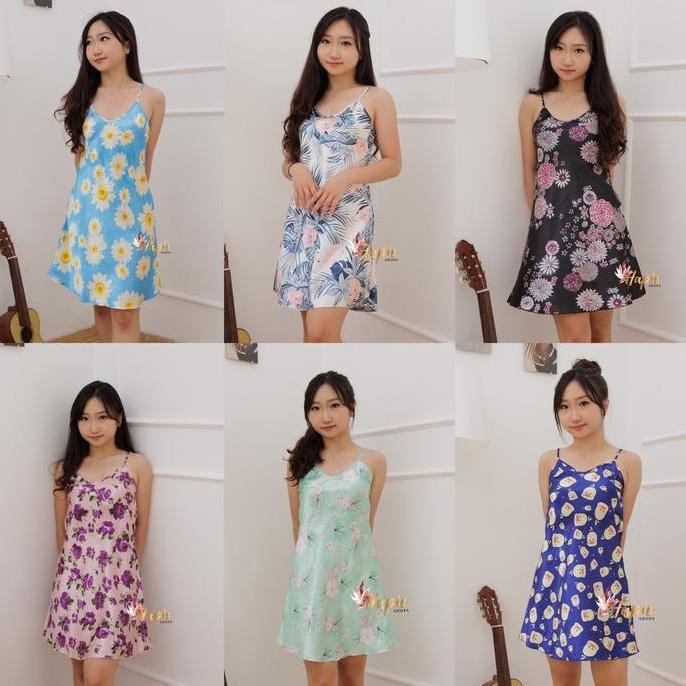 Daster satin murah/daster silk murmer/daster lingerie sexy/daster mini PS