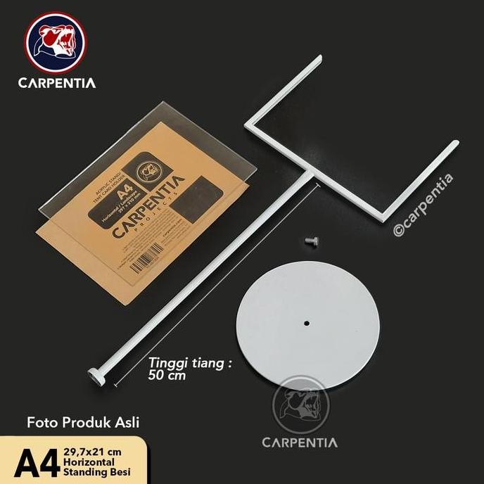 

New Product - Carpentia Display Standing Pop Besi Akrilik - Acrylic Metal Promotion Frame Harga Wagon - A4 Horizontal Kiarastoreku