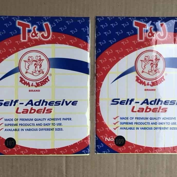 

New Product - Label Tom & Jerry 107, 109 Self Adhesive Labels Kiarastoreku