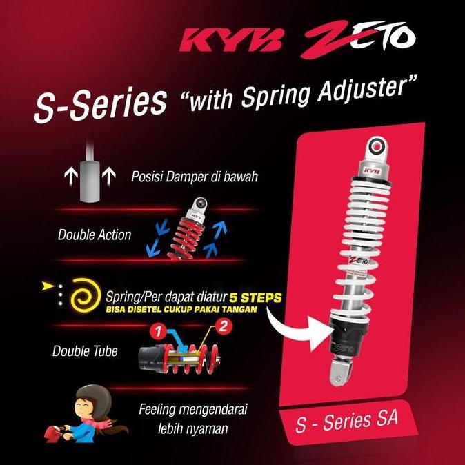 Shock Breaker Kyb Zeto Supra X Supra X 125 Karisma Revo Blade Shogun