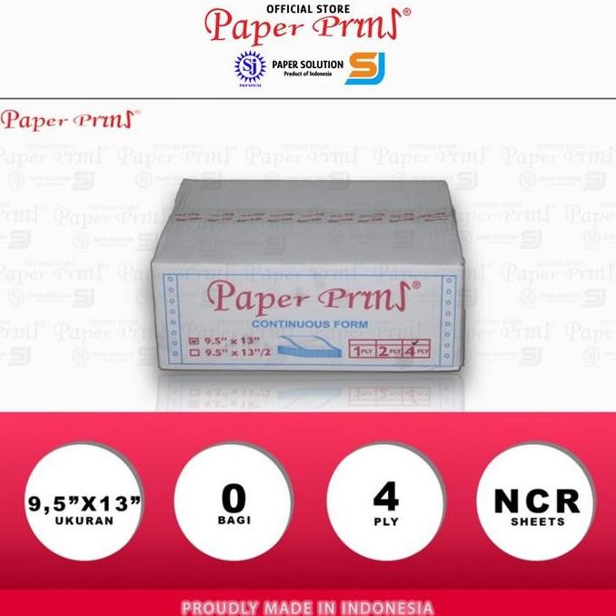

Paperpryns Kertas Continuous Form 4Ply Ncr Folio 9,5" X 13" Co