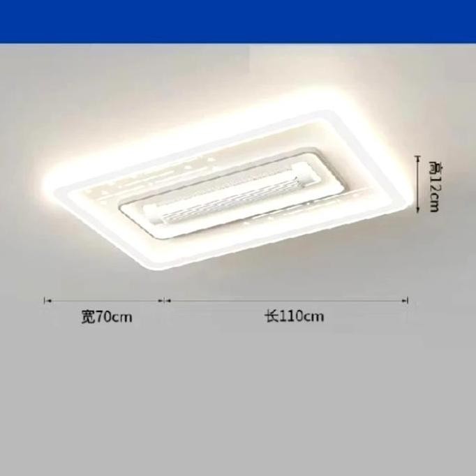 Lampu gantung plafon kipas angin modern minimalis white