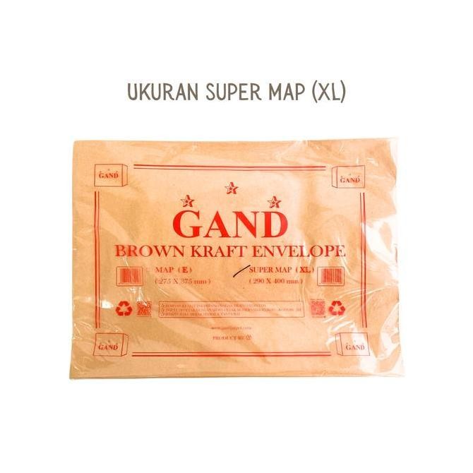

Amplop / Map Coklat Ukuran Super Map ( Xl ) Non-Seal Gand Co