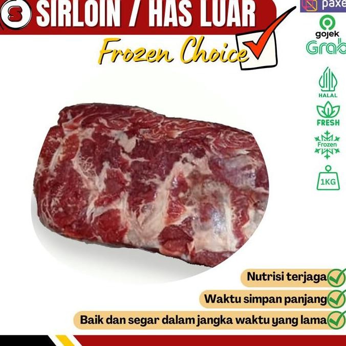 

(Allthebest) Sapina Daging Sapi Daging Sirloin / Has Luar Sapi Lokal Halal 1kg