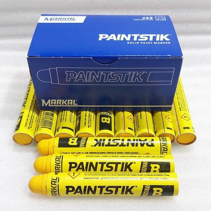 

Paintstik Original B Solid Paint Marker Yellow / Paint Stick Markal B Kuning ( Stik Penanda Besi Baja Beton Kaca Plastik Karet ) Co