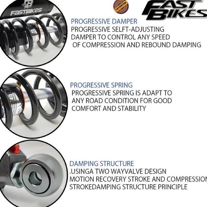 Shockbreaker Tabung Atas Fast Bikes Universal Pcx Nmax Aerox 155 Adv