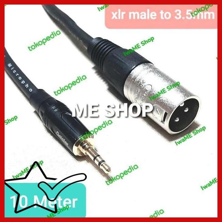 [IWS] MINI JACK AUDIO AUX 3.5 MM TO XLR MALE 3PIN 10M
