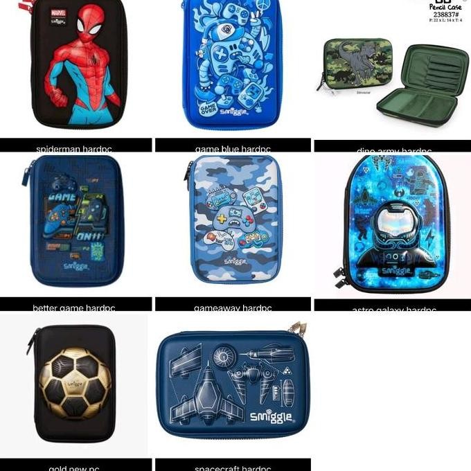 

Smiggle - Hard Top Pencil Case Cowok/ Tempat Pensil Anak/ Ori/ Kado Co