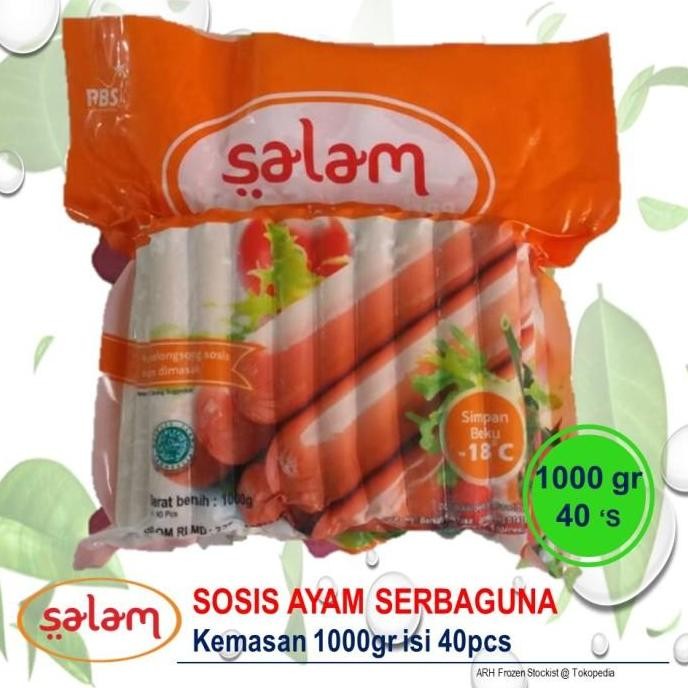 

(Allthebest) SALAM Sosis Ayam Coklat isi 40 pc 1kg 1000