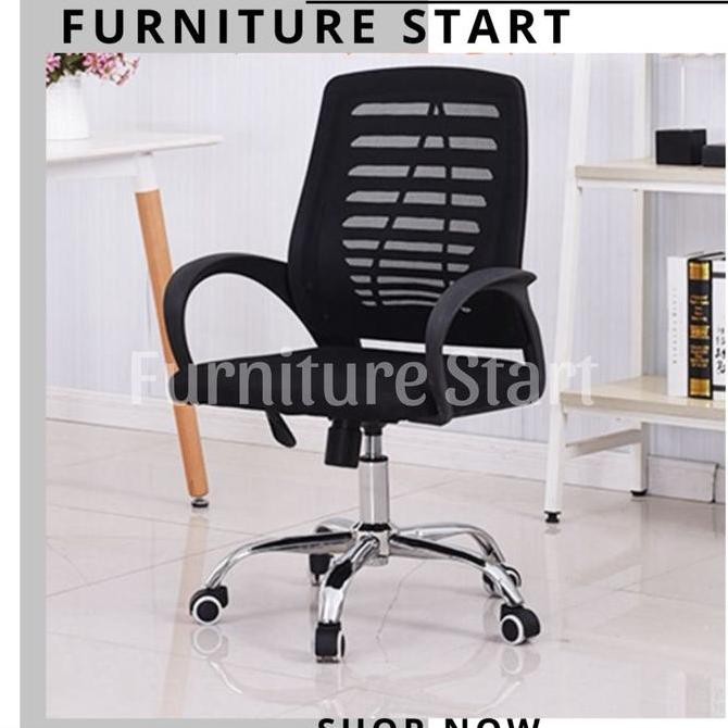 Kursi kantor staff kursi jaring kursi sekretaris kursi kerja staff Besi Sandaran Furniture Roda