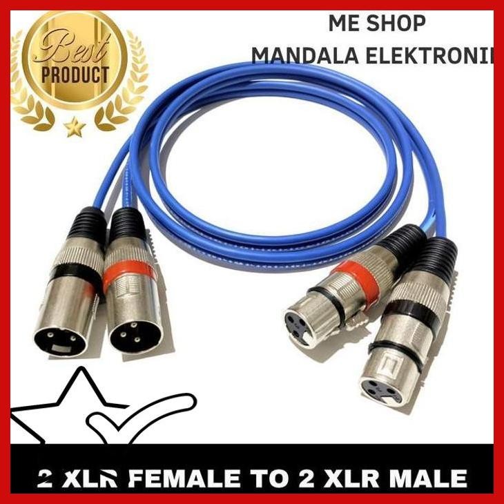[IWS] KABEL MIXER XLR FEMALE TO XLR MALE 1 SET L/R 5 METER