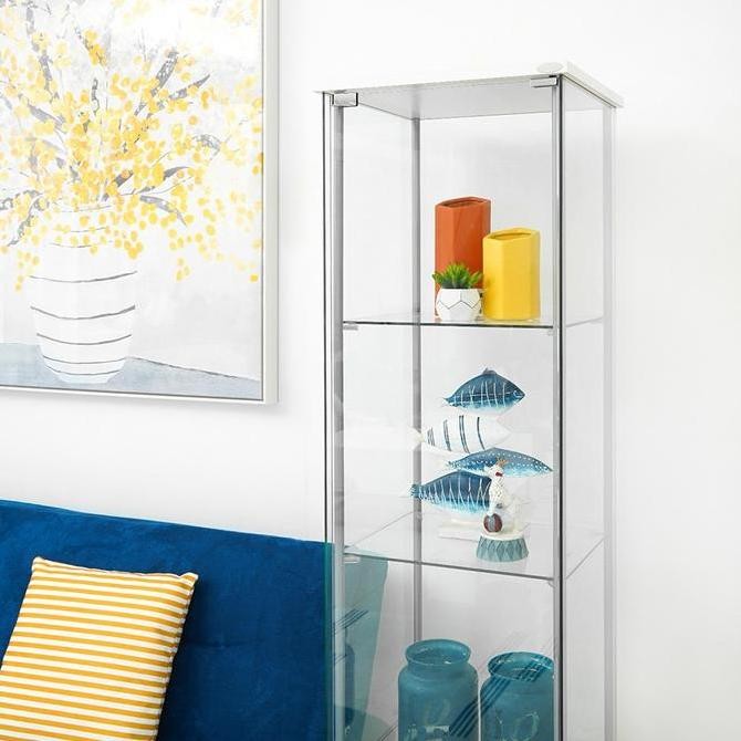 INFORMA NEWVY CURIO LEMARI PAJANG 4 TINGKAT - PUTIH DISPLAY CABINET KABINET KOLEKSI PAJANGAN FURNITU