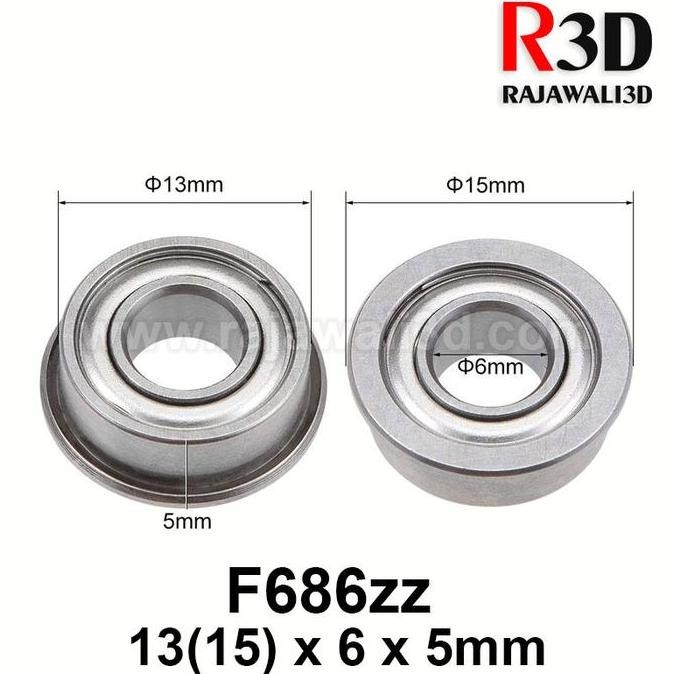 Up Ball Bearing F686Zz 686Zz Miniature 6X13.6X4Mm Terlaris