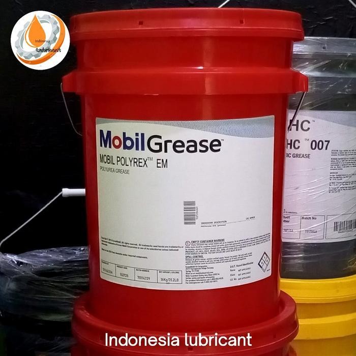 Mobil POLYREX EM polyurea Grease (Bearing & Electric Motor NLGI 2) Pail 16 kg