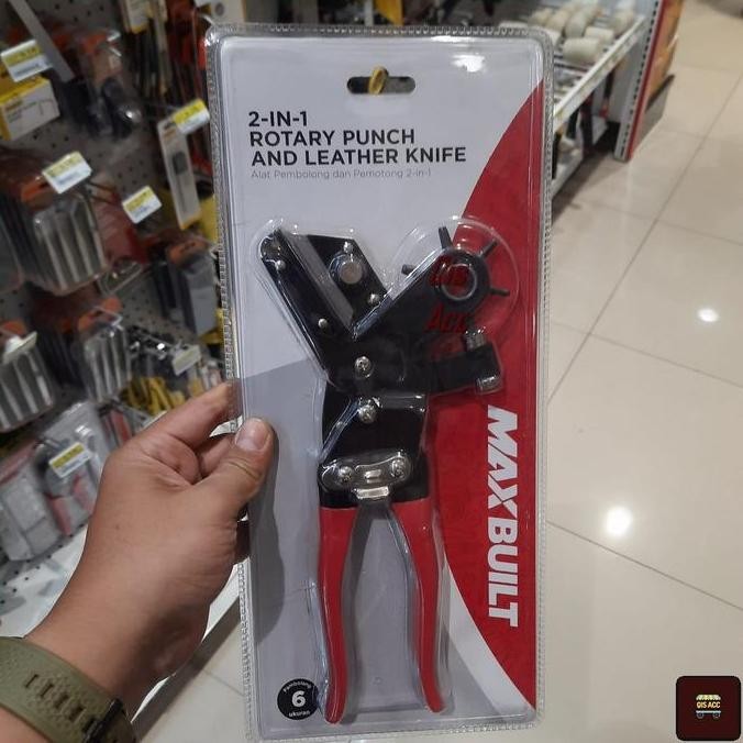 

MAXBUILT Hole Puncher Cutter / Tang Pembolong Sabuk Kulit 2 In 1