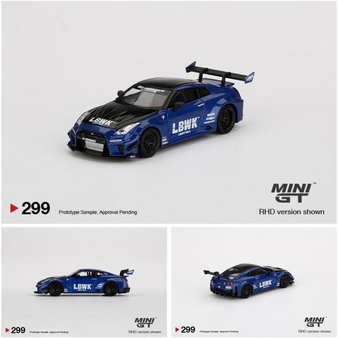 HOT SALE MiniGT 299 LB Silhouette WORKS GT NISSAN 35GT-RR Ver.2 LBWK Blue MGT