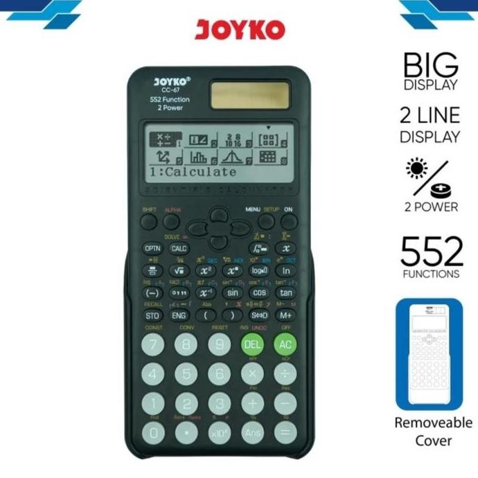 

Scientific Calculator / Kalkulator Ilmiah Joyko Cc-67 / 552 Functions Co
