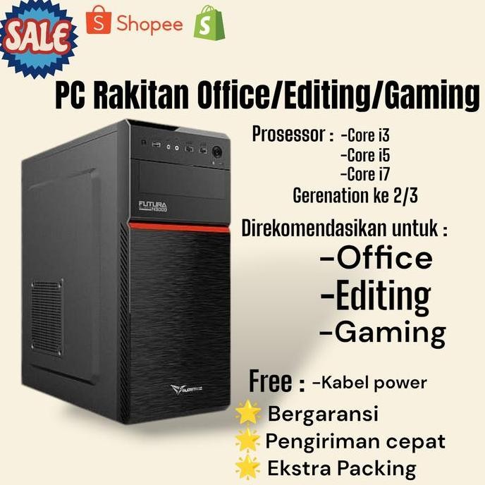 Pc Komputer Rakitan Core I3/I5/I7 Second Ber New Stok
