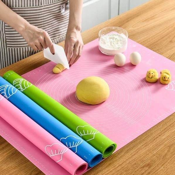 Alas Adonan Silikon Tatakan Baking Roti Kue Rubber Silicone Mat Jumbo Alas Menggiling Adonan
